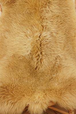 Fårskinn - Meliert Toffee - Coburg rävfåret - fluffy-meliert-toffee-sheepskin