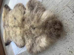 Fårskinn - Meliert - Mocca - unique-meliert-mocca-sheepskin