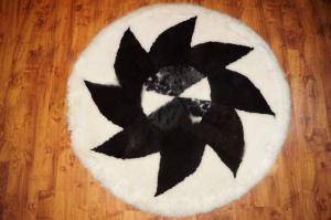 Fårskinn - Runda mattor - natural-round-carpets-sheepskin-adam-leather