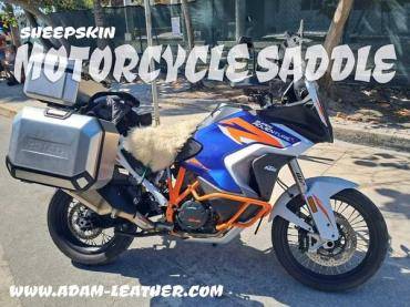 Fårskinn - Fårskinn - perfekt för en motorcykelsadel i Amerika!