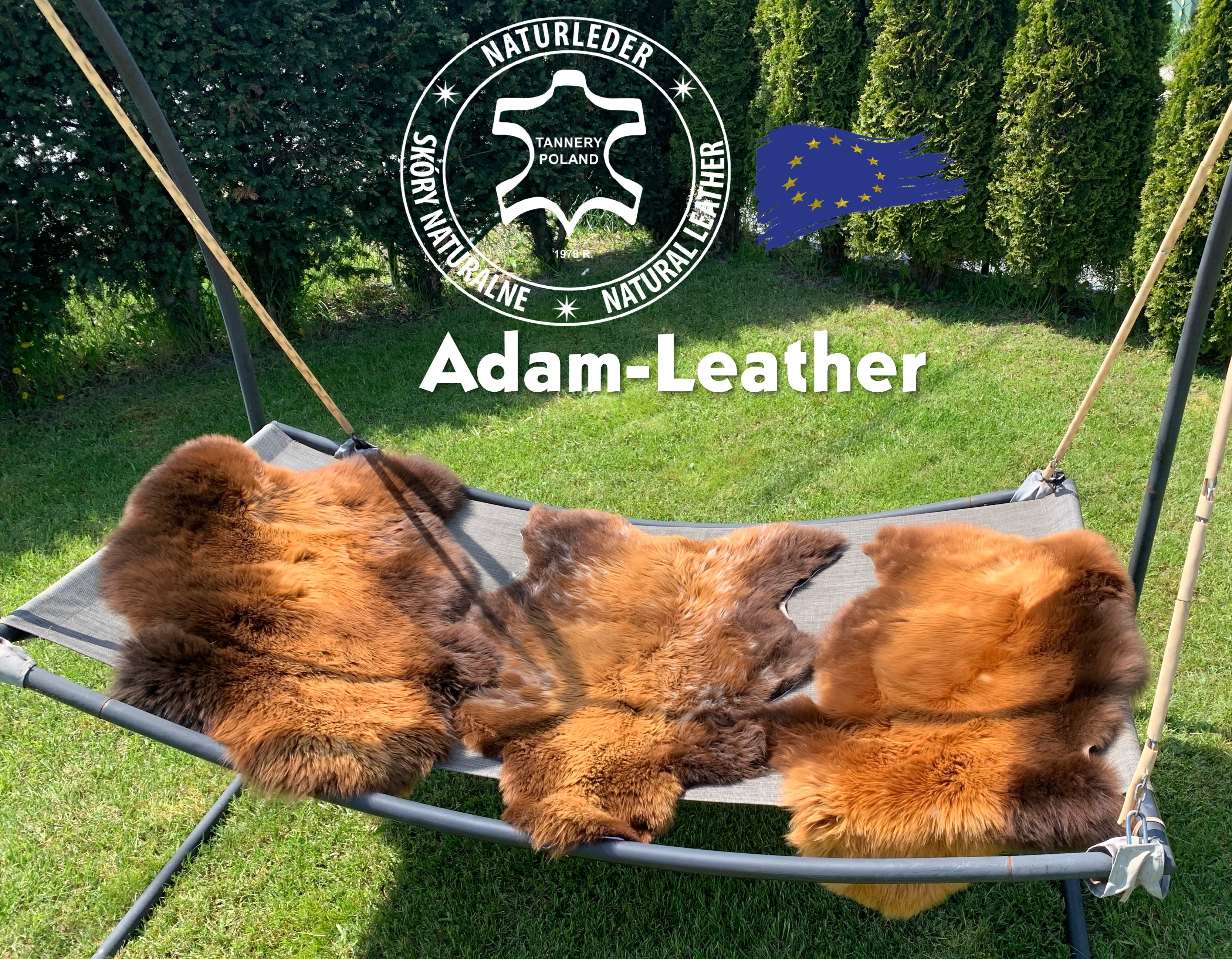 Fårskinn - Ekostil i trädgården: Vårarrangemang med naturligt fårskinn från Adam Leather i din trädgård 
