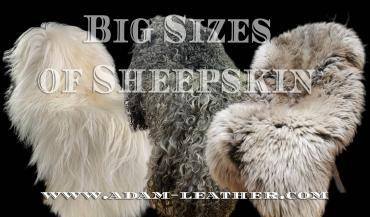 Fårskinn - Stora storlekar av fårskinnsmatta, överkast, filt, naturliga färger, naturliga fårskinn, storlek XXL